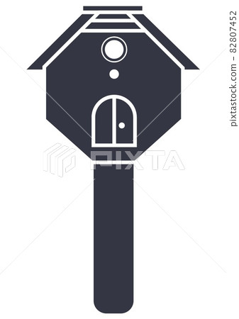 Composition of black house icon on white background Composition of black house icon on white background 82807452