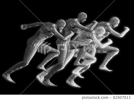 競爭的人的插圖 競爭的人的插圖 82807811