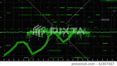 Financial data and statistical data processing against black background Financial data and statistical data processing against black background 82807887
