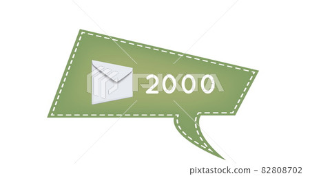 Message icon with increasing numbers 4k 82808702