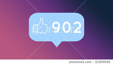 Numbers of likes in a blue box 4k-插圖素材 [82809046] - PIXTA圖庫