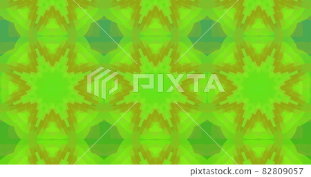 Moving kaleidoscope abstract green shapes 82809057