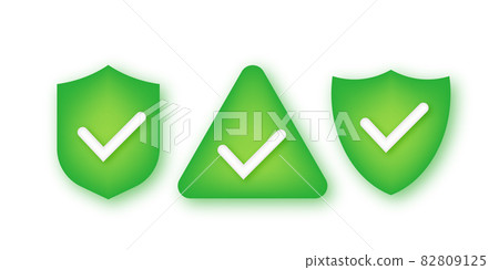 Set Shield check mark logo icon design template. Set Shield check mark logo icon design template. 82809125