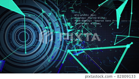 Image of scopes scanning and network of connections over processor elements Image of scopes scanning and network of connections over processor elements 82809133