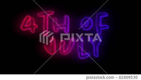 4th of July text 4k - Stock Illustration [82809530] - PIXTA