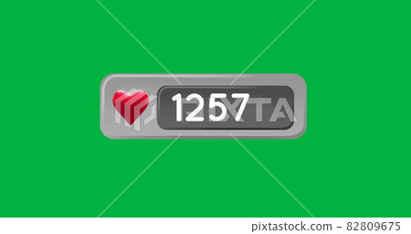 Numbers increasing with a heart icon 4k Numbers increasing with a heart icon 4k 82809675