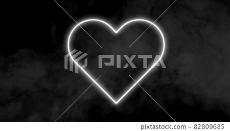 Heart neon sign with smoke 4k Heart neon sign with smoke 4k 82809685
