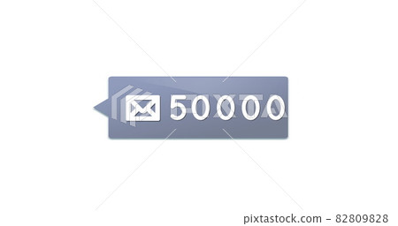 Message icon with increasing numbers 4k Message icon with increasing numbers 4k 82809828