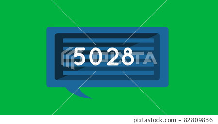 Blue striped chat box with numbers 4k Blue striped chat box with numbers 4k 82809836