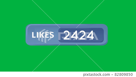 Numbers of likes in a blue box 4k Numbers of likes in a blue box 4k 82809850