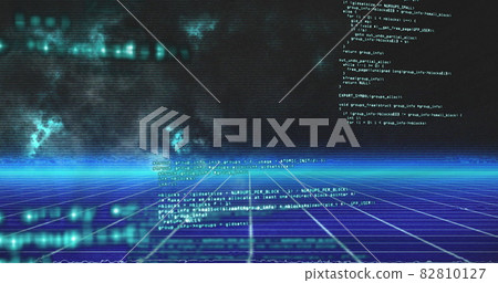 Image of information scrollingabove white grid Image of information scrollingabove white grid 82810127