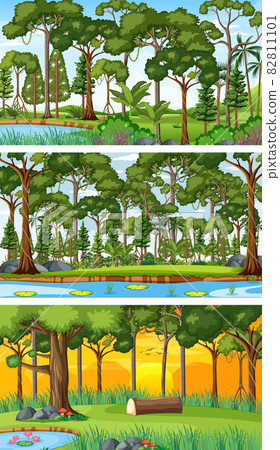 Three different nature horizontal scenes Three different nature horizontal scenes 82811101