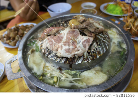 Barbecue Thai style buffet pork Barbecue Thai style buffet pork 82811556
