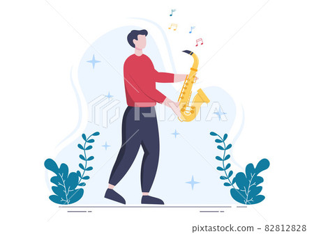 Music Festival Background Vector Illustration With Musical Instruments and Live Singing Performance for Poster, Banner or Brochure Template 82812828