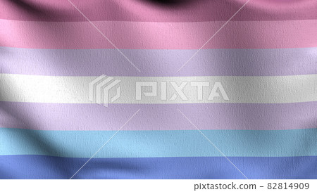 Bigender, LGBT flag blowing in the wind. 3D rendering illustration of waving sign Bigender, LGBT flag blowing in the wind. 3D rendering illustration of waving sign 82814909