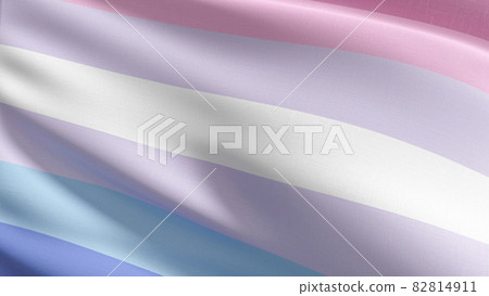 Bigender, LGBT flag blowing in the wind. 3D rendering illustration of waving sign Bigender, LGBT flag blowing in the wind. 3D rendering illustration of waving sign 82814911