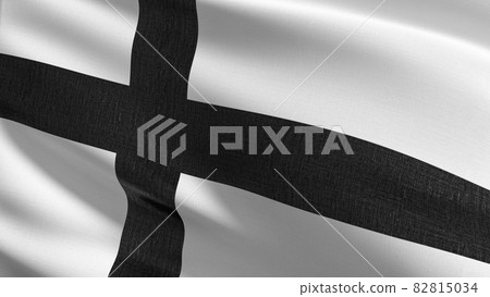 State of the Teutonic Order flag blowing in the wind. 3D rendering illustration of waving sign 82815034