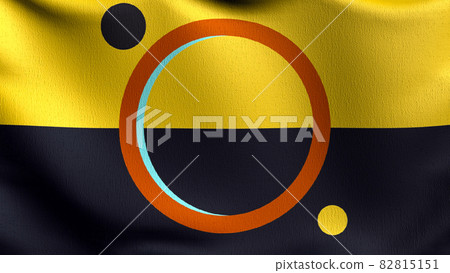 Mars Congressional Republic flag blowing in the wind. 3D rendering illustration of waving sign 82815151