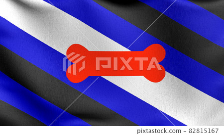 Puppy Pride flag blowing in the wind. 3D rendering illustration of waving sign Puppy Pride flag blowing in the wind. 3D rendering illustration of waving sign 82815167