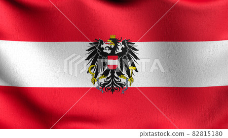 Austria national flag blowing in the wind isolated. Official patriotic abstract design. 3D rendering illustration of waving sign symbol. Austria national flag blowing in the wind isolated. Official patriotic abstract design. 3D rendering illustration of waving sign symbol. 82815180