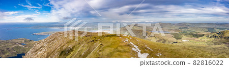 Aerial view of Slieve Tooey by Ardara in County Donegal - Ireland 82816022