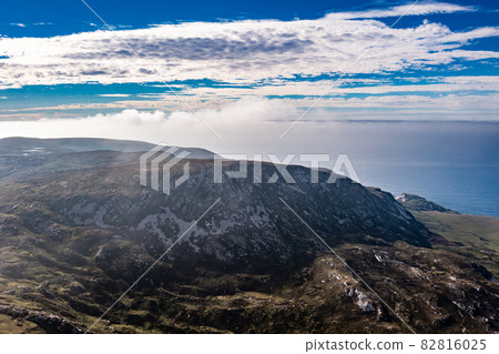 Aerial view of Slieve Tooey by Ardara in County Donegal - Ireland 82816025