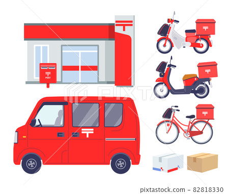 Post office vehicle, store and luggage set 82818330