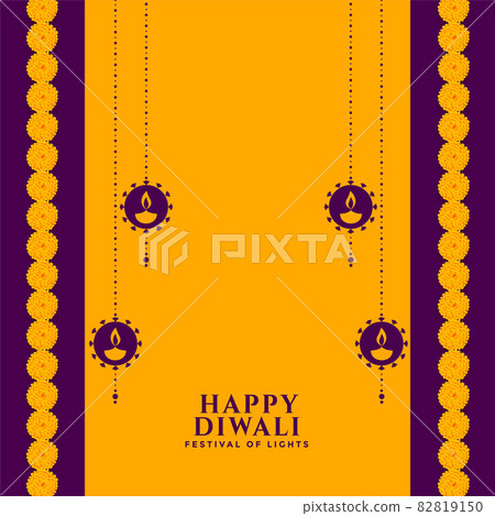 happy diwali flat style decorative card design happy diwali flat style decorative card design 82819150