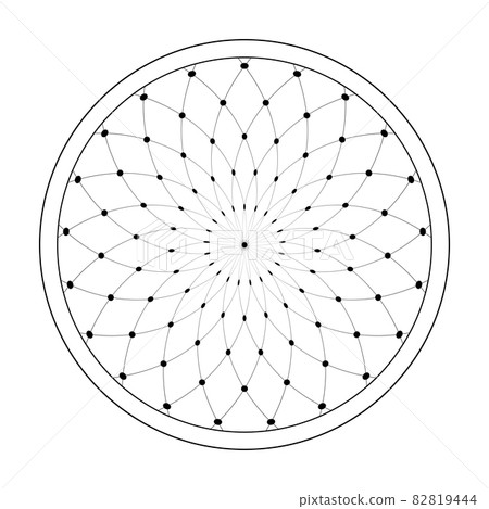 Abstract geometric circle floral pattern. Abstract geometric circle floral pattern. 82819444