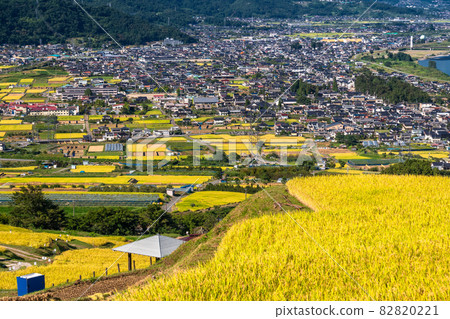 《Nagano Prefecture》 Golden countryside, Obasute terraced rice fields 《Nagano Prefecture》 Golden countryside, Obasute terraced rice fields 82820221