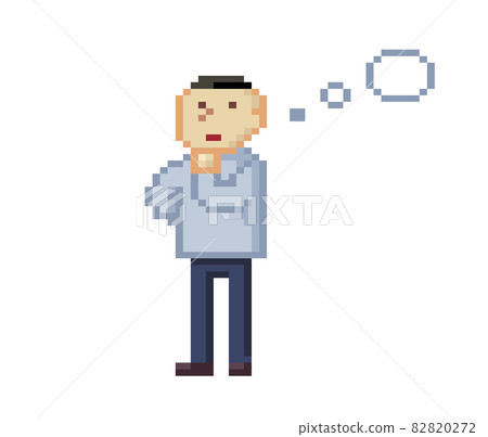 有思想的人的像素藝術 有思想的人的像素藝術 82820272