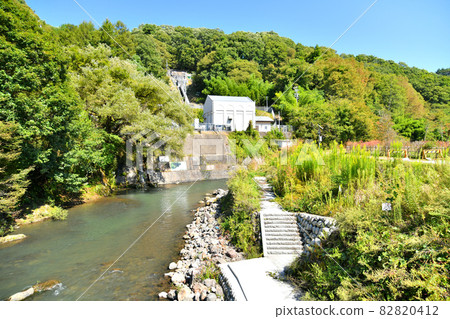 Looking upstream from Hiroto Bridge / Yukawa (Miyota Town, Nagano Prefecture) [2021.10] 82820412