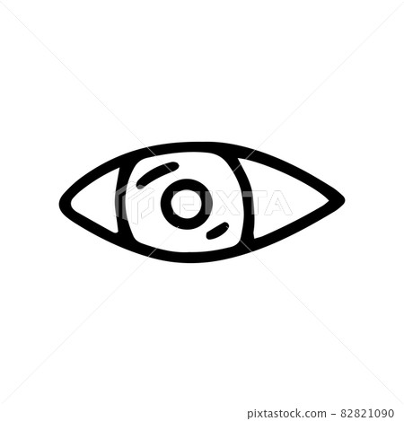 eye line vector doodle simple icon design - Stock Illustration ...