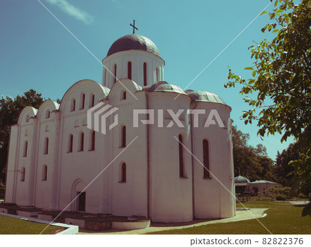 Boris and Gleb Cathedral or Borisoglebsky Cathedral. Famous architectural monument of the pre-Mongol period. Chernihiv city. 82822376