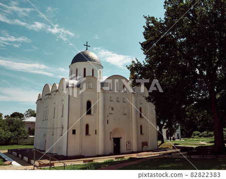 Boris and Gleb Cathedral or Borisoglebsky Cathedral. Famous architectural monument of the pre-Mongol period. Chernihiv city. 82822383