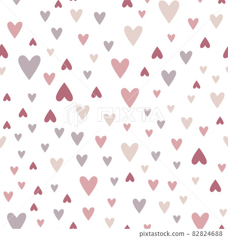 Vector pastel seamless pattern with heart... - Stock Illustration ...