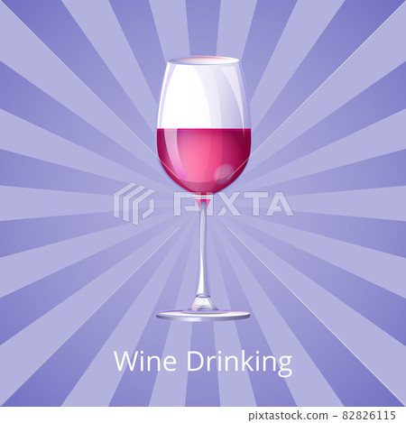 Wine Drinking Poster with Glass of Wine Half-Full Wine Drinking Poster with Glass of Wine Half-Full 82826115