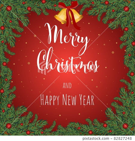 Christmas and New Year background greeting card. Vector illustration Christmas and New Year background greeting card. Vector illustration 82827248