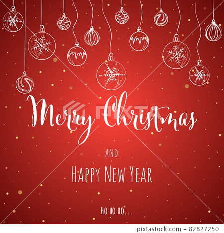 Christmas and New Year background greeting card. Vector illustration Christmas and New Year background greeting card. Vector illustration 82827250
