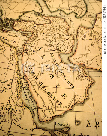 古色古香的老地圖阿拉伯半島 82827943