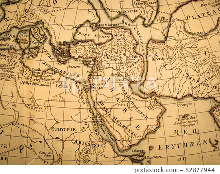 古色古香的老地圖阿拉伯半島 82827944