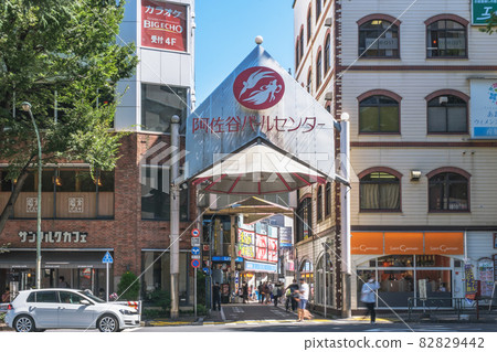A shopping street in front of the south exit of Asagaya Station, Suginami-ku, Tokyo 82829442