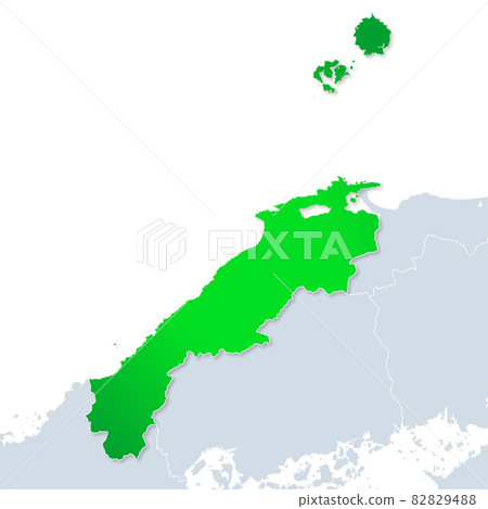 Shimane Prefecture Map - Stock Illustration [82829488] - PIXTA