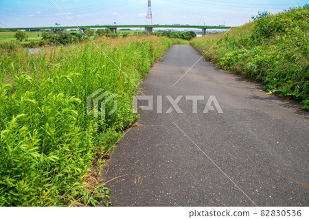 Arakawa Sakitama Bridge Cycling Course Scenery near Asaka Water Gate Arakawa Sakitama Bridge Cycling Course Scenery near Asaka Water Gate 82830536