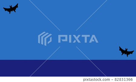 Bat wallpaper blue - Stock Illustration [82831366] - PIXTA