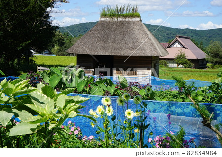 Tono heritage famous Yamaguchi water wheel Tono heritage famous Yamaguchi water wheel 82834984