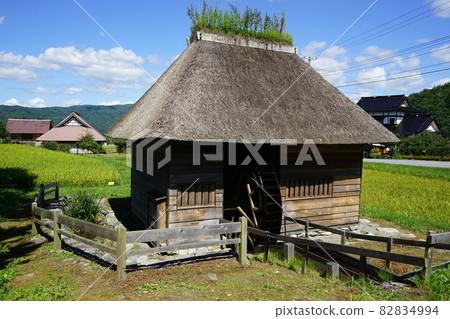 Tono heritage famous Yamaguchi water wheel Tono heritage famous Yamaguchi water wheel 82834994