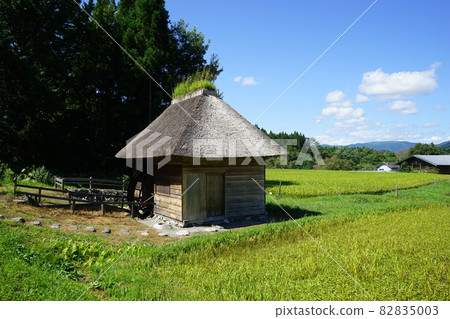 Tono heritage famous Yamaguchi water wheel Tono heritage famous Yamaguchi water wheel 82835003