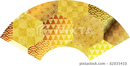 金葉式六角日紋扇 82835410