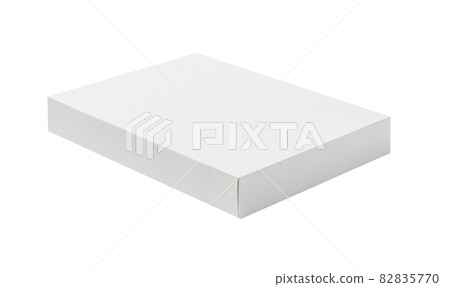 Blank white box mock up isolated on white background. 82835770